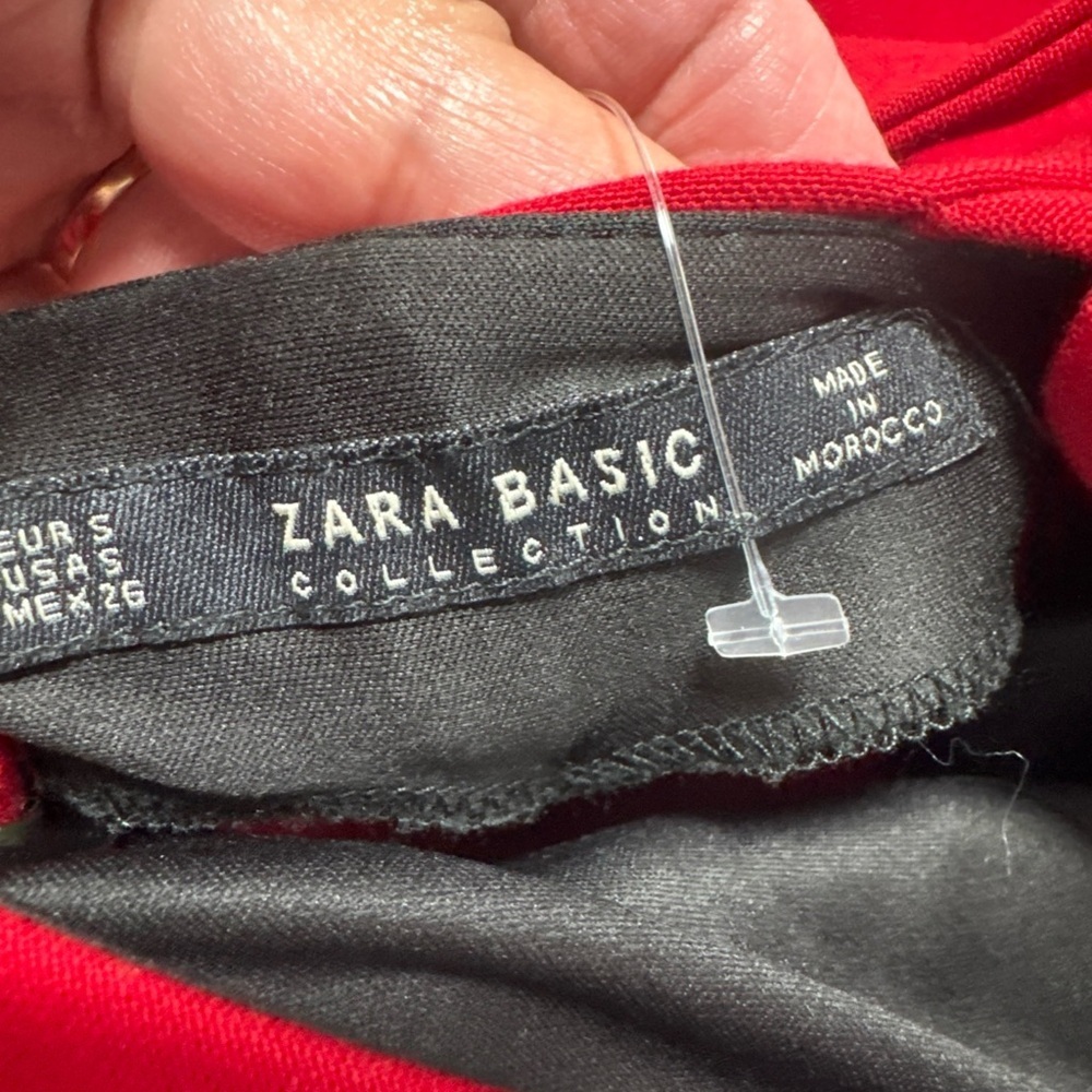 Zara Red Scoop-Neck Fit & Flare Mini Dress A33 - Picture 11 of 11